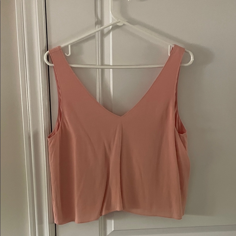 Wilfred Free - Rose pink open tie-back cropped top - Small